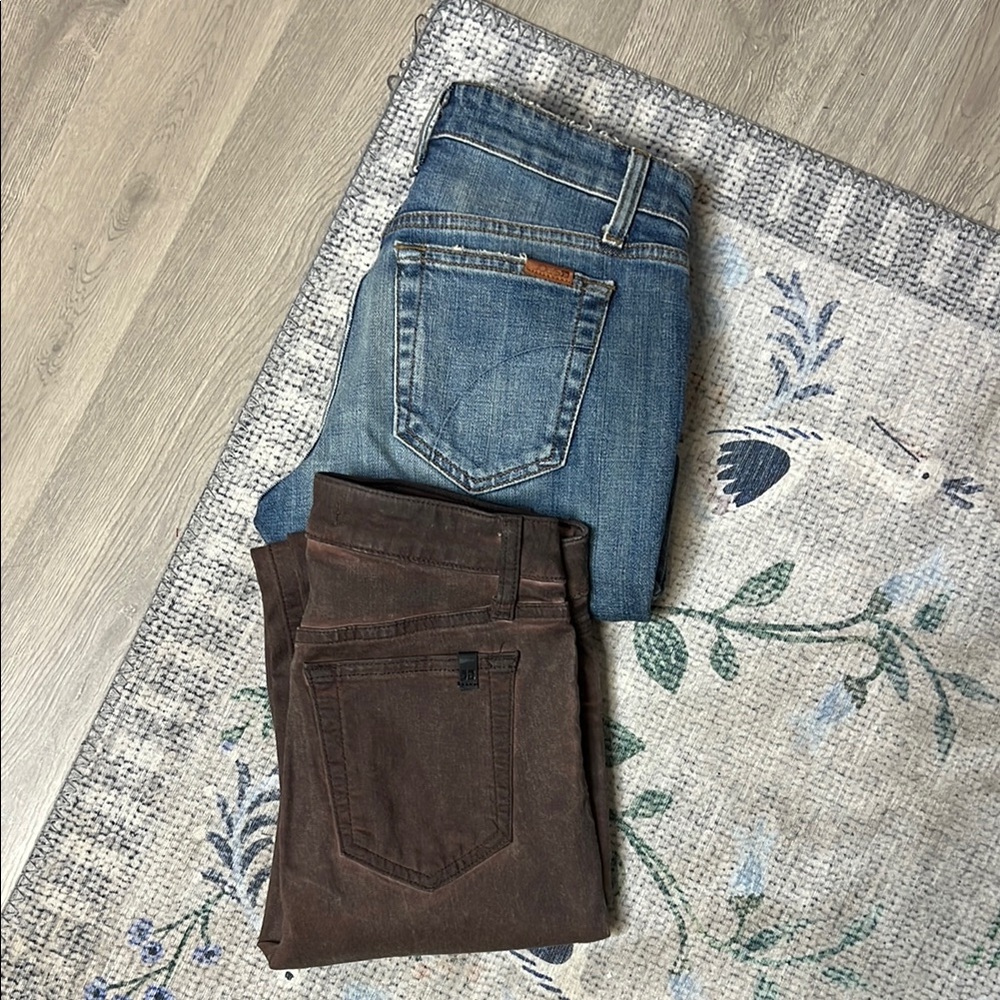 Joe’s Jeans Blue and Brown Women's Jeans- Set of 2-‎ Both Size 24